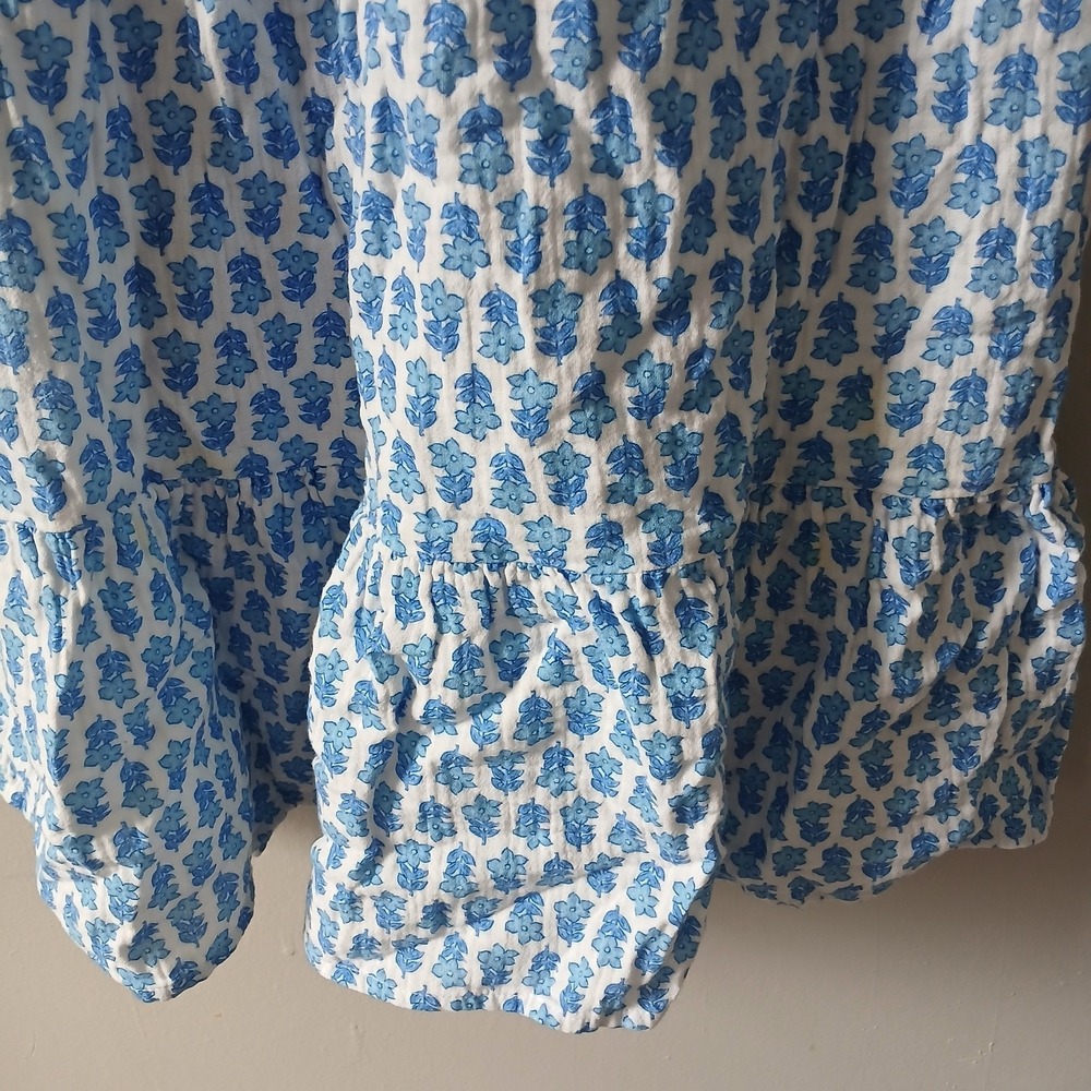 Vineyard Vines Women's Size XS Seastitch Block Print Dress Ruffle Hem 3/4 Sleeve - Picture 6 of 16